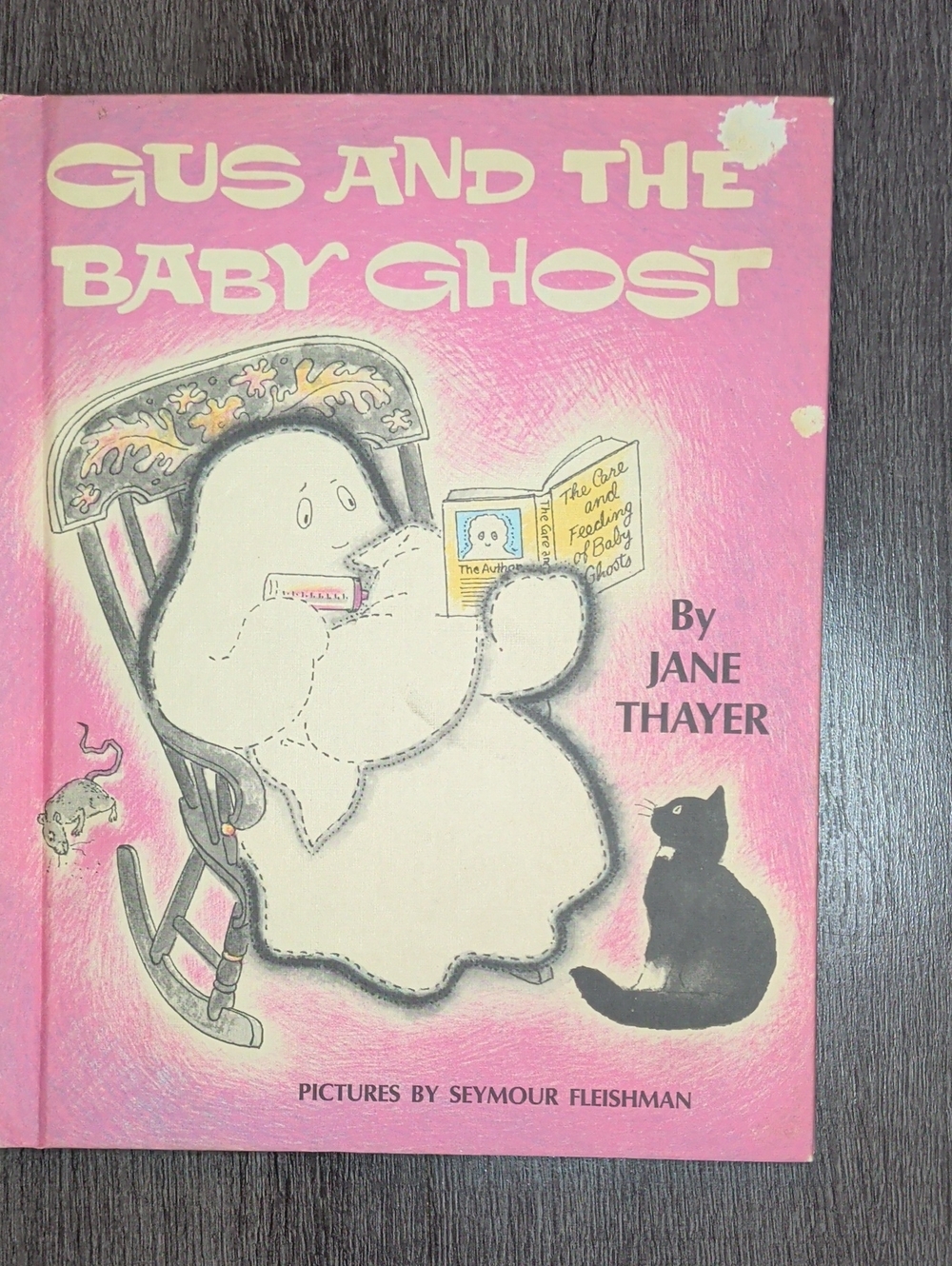 Vintage 70s Gus and the Baby Ghost Pink Childrens Book Jane Thayer